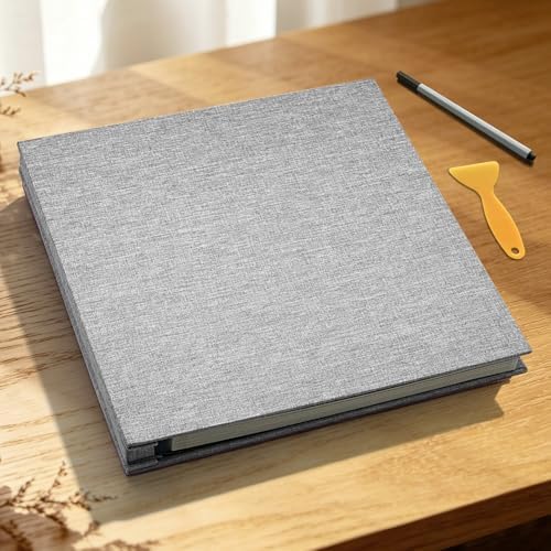 Large Photo Album 20 Sheets/ 40 Pages Self Adhesive Scrapbook Album for 4x6 5x7 8x10 Pictures DIY Photo Book as Scrapbooking Supplies, Birthday Gifts for Women Mom Wedding Baby Family Travel