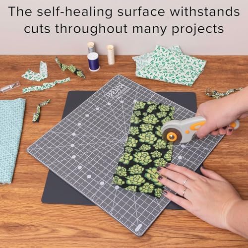 WA Portman 13x13 Rotating Cutting Mat for Quilting, Self Healing Craft Mat