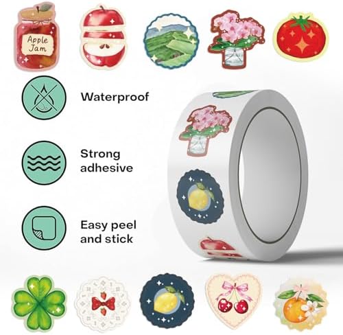 500Pcs Cute Cartoon Stickers for Scrapbooking & Journaling