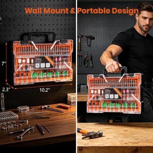 HARDELL 515PCS Rotary Tool Bits Kit, Universal Rotary Tool Accessories Set