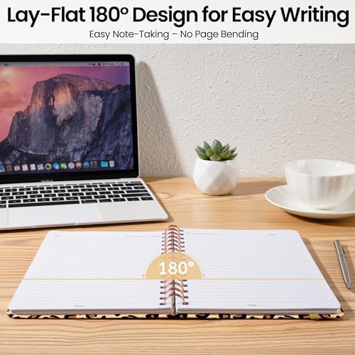 Lined Spiral Journal Notebook, A5 College Ruled Notebook for Note-Taking