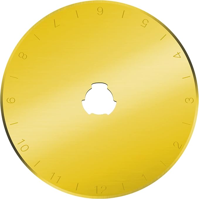 45mm Rotary Cutter Blades 5-Pack Titanium Replacement Blades Fits Fiskars, OLFA,Martelli,Dremel,Truecut,DAFA for Quilting Scrapbooking Sewing Arts & Crafts Sharp and Durable Cutter Blade