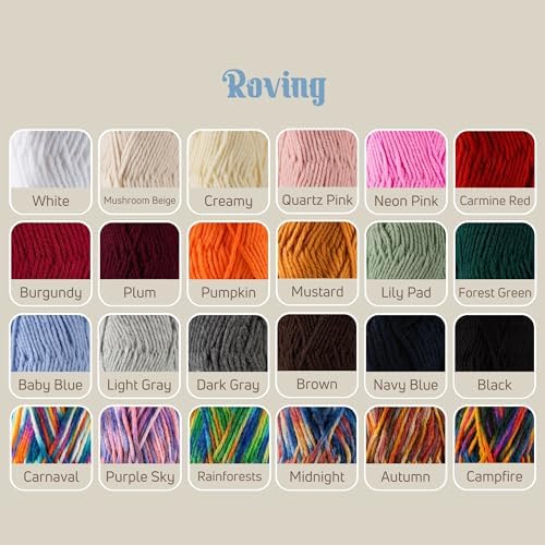 S Sensy Roving - Premium Acrylic&Wool Yarn, 5 Skein Quartz Pink, 131 Yards