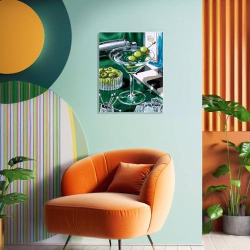 bleihum Cocktail Paint by Numbers Kit for Adults 16x20inch