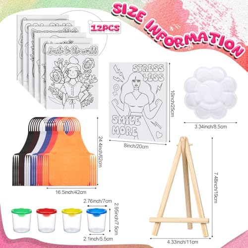 Sherr 140 Pcs 20 Set Pre Drawn Canvas Painting Kit, Feminism