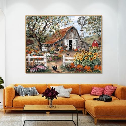 Rural Farm Diamond Art Kits for Adult Diamond Painting Kit for Beginner