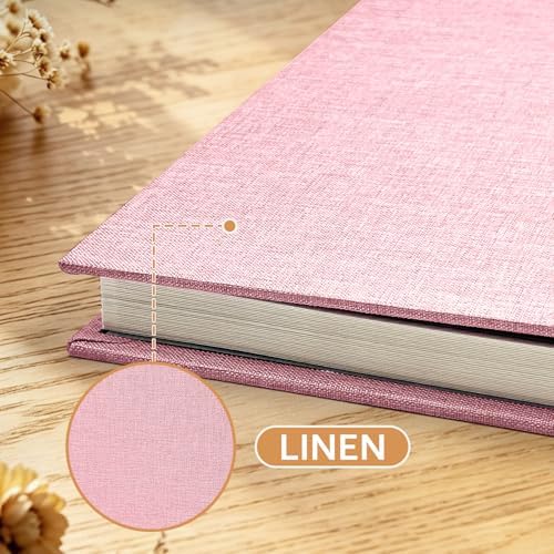 Large Photo Album 20 Sheets/ 40 Pages Self Adhesive Scrapbook Album for 4x6 5x7 8x10 Pictures DIY Photo Book as Scrapbooking Supplies, Birthday Gifts for Women Mom Wedding Baby Family Travel