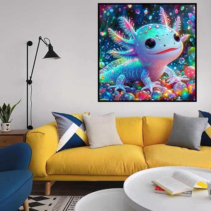 Axquilon Axolotl Diamond Art Kits for Adults 14x14 Inch