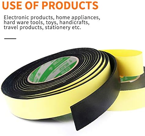 Foam Insulation Tape Adhesive High Density, Seal, Doors, Weatherstrip, Waterproof, Plumbing, HVAC, Windows, Pipes, Cooling, Air Conditioning, Weather Stripping, Craft Tape (33 Ft- 1/8" x 2")