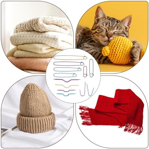 12pcs Knitting Stitch Holders and Cable Needles Set