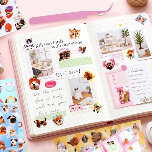 800+ Dog Sticker Book, Funny Dog Stickers for Journaling Scrapbook