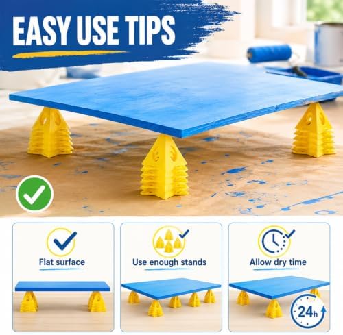 KATA 36PCS Painter's Pyramids, Paint Stands for Cabinet Doors & Woodworking