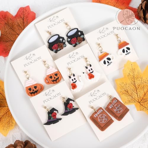 Puocaon Halloween Polymer Clay Cutters for Jewelry Ghost Earrings Making