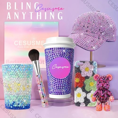 28000 Pcs Color Rhinestones Bedazzling Kit, Purple Resin Gems for Crafting