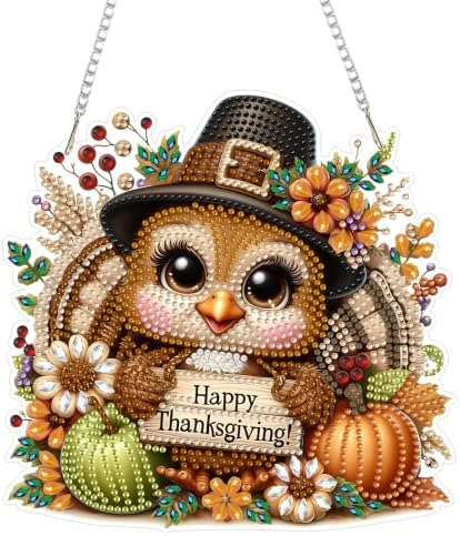 AIBOERL Diamond Art Kits for Adults,Halloween Acrylic Hanging Suncatcher