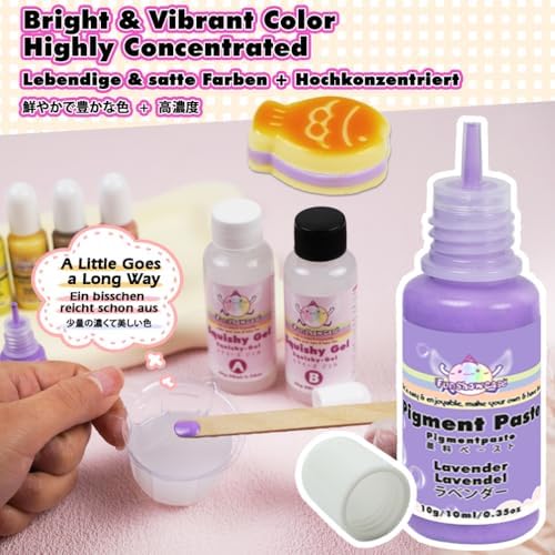 Silicone Pigment Paste 8-Color Taba Squishy Kit Mold Maker Basic Colors
