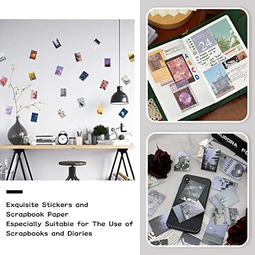 600 Pieces Washi Sticker Set, 12 Set Scrapbooking Diary Planner Album Diary Notebook, Scrapbooking Sticker Journaling Supplies for DIY Arts and Crafts Card Making Laptop Decoration