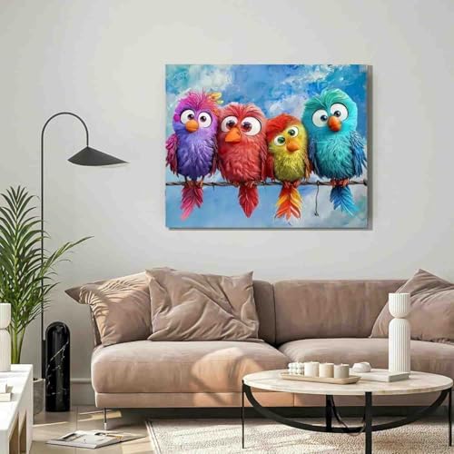 DYAIANGMU Bird Paint by Numbers Kit for Adults Beginners 19.6X15.7 inch
