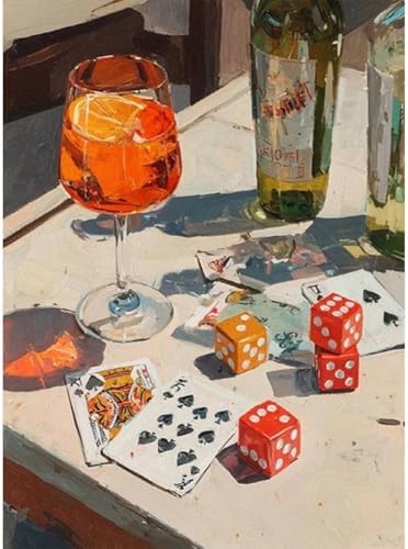 Cocktail Dice Poker Diamond Art Kits for Adults Diamond Painting Kits