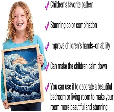 DOTSOPS 6 Pack Great Wave Diamond Painting Kits for Adults Painting Kit