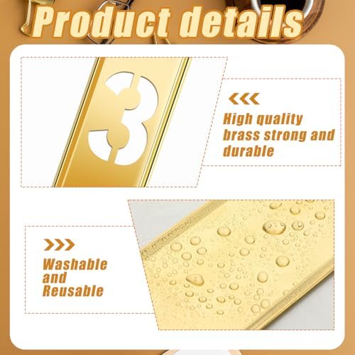 Pelopy 45 Pcs 1 Inch Brass Stencils Letters and Numbers Stencils Set