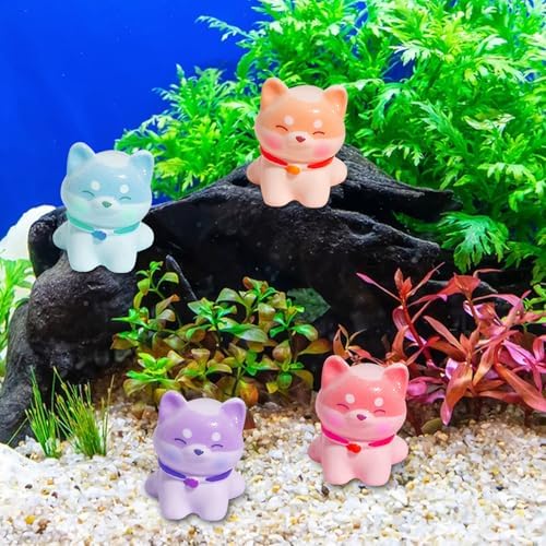 Cute Mini Dog Shape Resin Silicone Molds Micro Dollhouse Animal Epoxy Casting Molds for DIY Resin Fairy Garden Miniatures Landscape Tiny Things Crafts Decor(Style 4)
