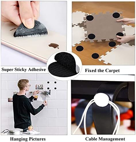 BRAVESHINE Hook and Loop Fasteners - 1.5inch Double Sided Mounting Tape