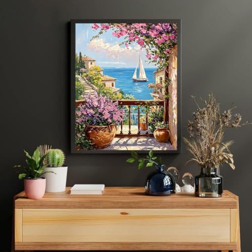 Yixzoxa Paint by Numbers Kit for Adults, DIY Oil Painting Canvas 16x20inch
