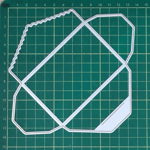 Scrapbooking Die-Cuts for Card Making, Christmas Metal Cutting Dies, Paper Craft Punch Template, Background Embossing Stencils, DIY Album Décor (Envelope-13.7x13.7cm)