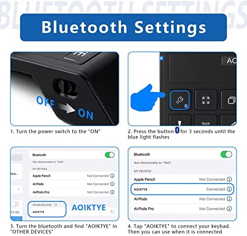 Keyboard for Procreate, 22 Shortcut Keys Wireless Keyboard for iPad Digital Drawing, 84H Battery Life Such as Painter/AI/SAI/CSP/PS, etc(Black)