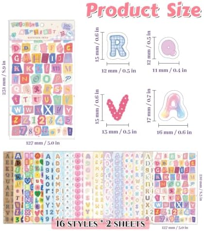 2400Pcs Magazine Letter Stickers for Scrapbook Album,Cute Vintage Ransom Alphabet Stickers, Junk Journal, Journaling, DIY Crafts -32 Sheets Sticker Letters for Scrapbook Supplies, with Tweezers