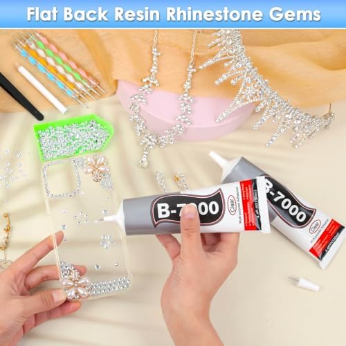 B7000 Rhinestones Glue for Crafts, 2pcs 130ML Glue of Diamond Jewelry