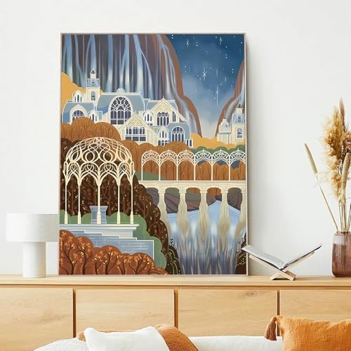 xcemhil Paint by Numbers Kits for Adults Landscape, Paint by Numbers for Adults, Paint by Number Kits for Gifts and Home Wall Decor 16x20 Inch