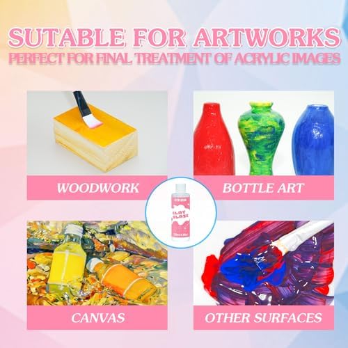 Polymer Clay Glaze 200ml Fast Drying Sealant with Brush