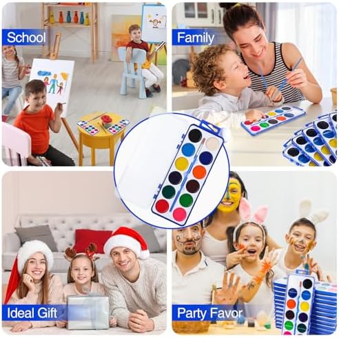 FUMILE 3 Pack Watercolor Paint Set, Washable Non-Toxic Water Colors for Kid