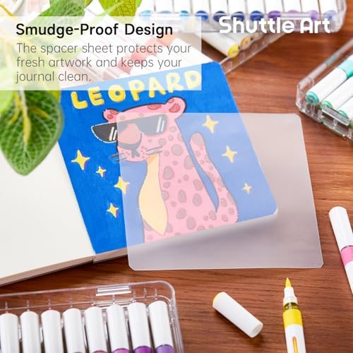 Shuttle Art Acrylic Paint Marker Journal 5.51x5.51, 30 Sheets