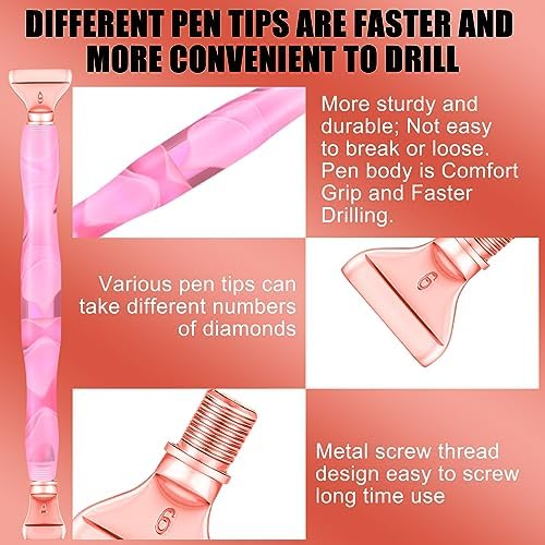 Fuutreo 23 Pcs Diamond Art Tool Kit, Diamond Painting Pens Kit,Cute Colors