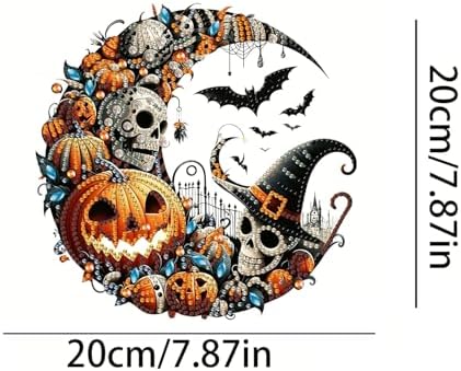 RYMILIE Halloween Diamond Art Kits for Adults Witch and Pumpkins 8x8inch