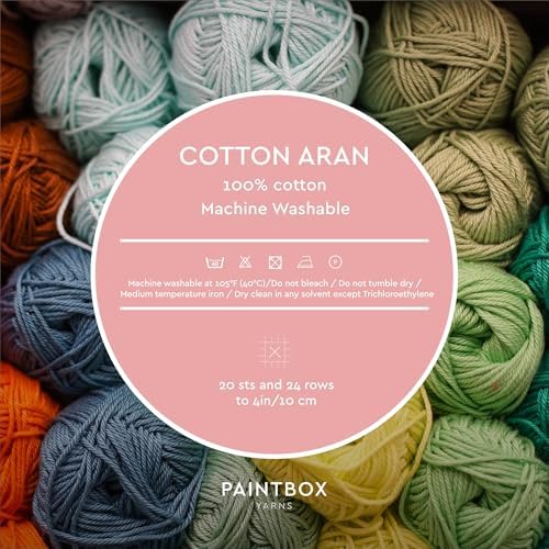 Paintbox Yarns 100% Cotton Aran Yarn 1.76oz / 50g, 93yds / 85m