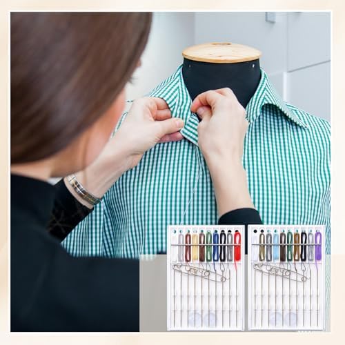 Hestya Pre Threaded Needles Hand Sewing Quick Fix, Rich Color