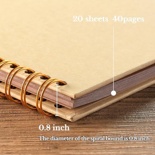 potricher 10 x 10 Inch DIY Scrapbook Photo Album 40 Pages, Yellow | Thick Kraft Paper Scrap Book Photo Albums, Memory Book for Wedding, Anniversary, Baby, Family, Travel, DIY Projects