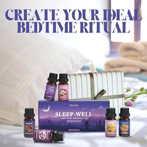 SALKING Sleep Essential Oils Set, Pure and Natural Diffuser Oil, 6 x 10 ML