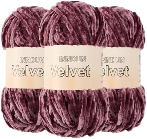 Soft Velvet Chenille Yarn for Crocheting, Super Bulky Yarn for Blankets