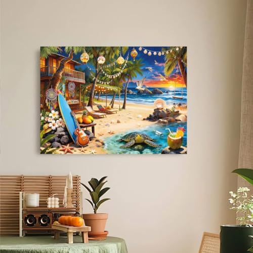 Tropical Beach Diamond Art Kits for Adult Diamond Painting Kit for Beginner