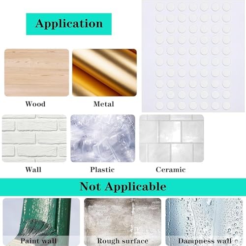JANYUN 6 mm Sticky Dots,140 Pcs Round Putty Clear Tape for DIY Crafts