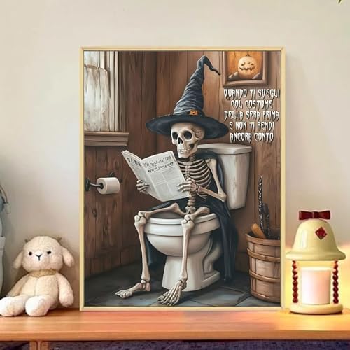 CRZMODE Skull Paint by Numbers Kit for Adults, Skull Paint by Numbers for Adults, Acrylic Painting Crafts for Home Decor Gift (16x20inch)