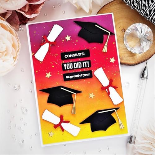 Graduation Season Hat Square Frame Metal Cutting Dies for Card Making