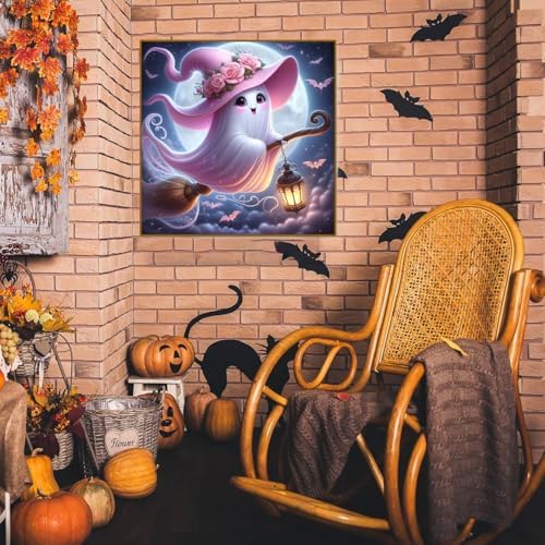 Axquilon Halloween Ghost Diamond Art Kits for Adults 12x12 inch