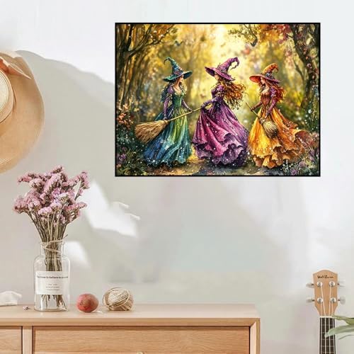 XUCNWL Diamond Art Kits for Adults,Forest Witch Diamond Painting