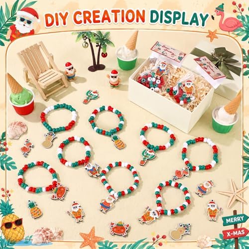 Soulchen 1102 Pcs/24 Sets Summer Christmas Beads Bracelets Craft Kit